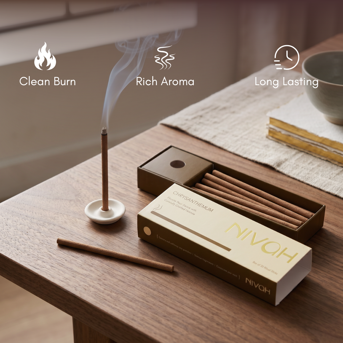 Chrysanthemum | Short burn - Bamboo-Free Incense